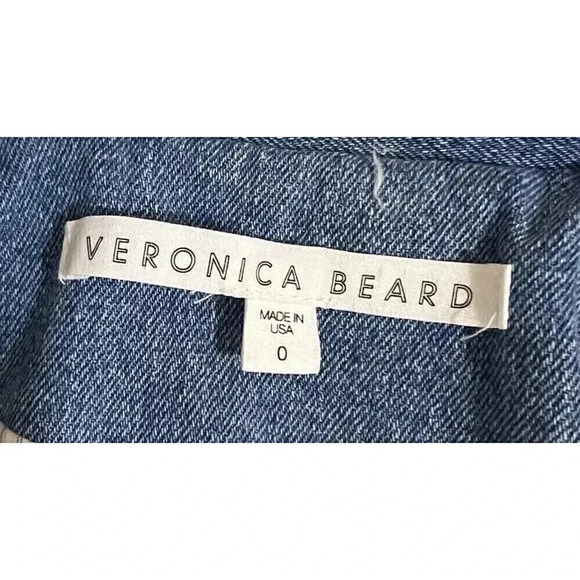 Veronica Beard Santiago Button Front Tweed Denim Jacket Womens Size 0 - Picture 10 of 16